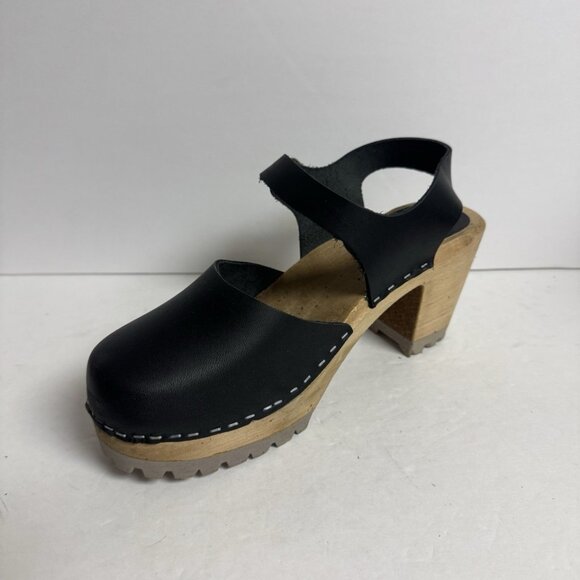 Mia Womens Abba Clog Black Leather Size EU39 M US9 - Picture 2 of 6